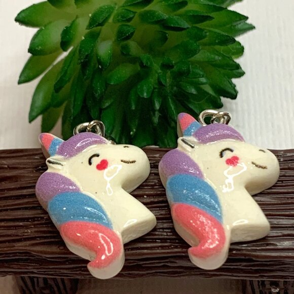 Unicorn Earring, Unicorn Jewelry, Gift Idea, Silly Earring, Cute Earring… - Picture 2 of 7